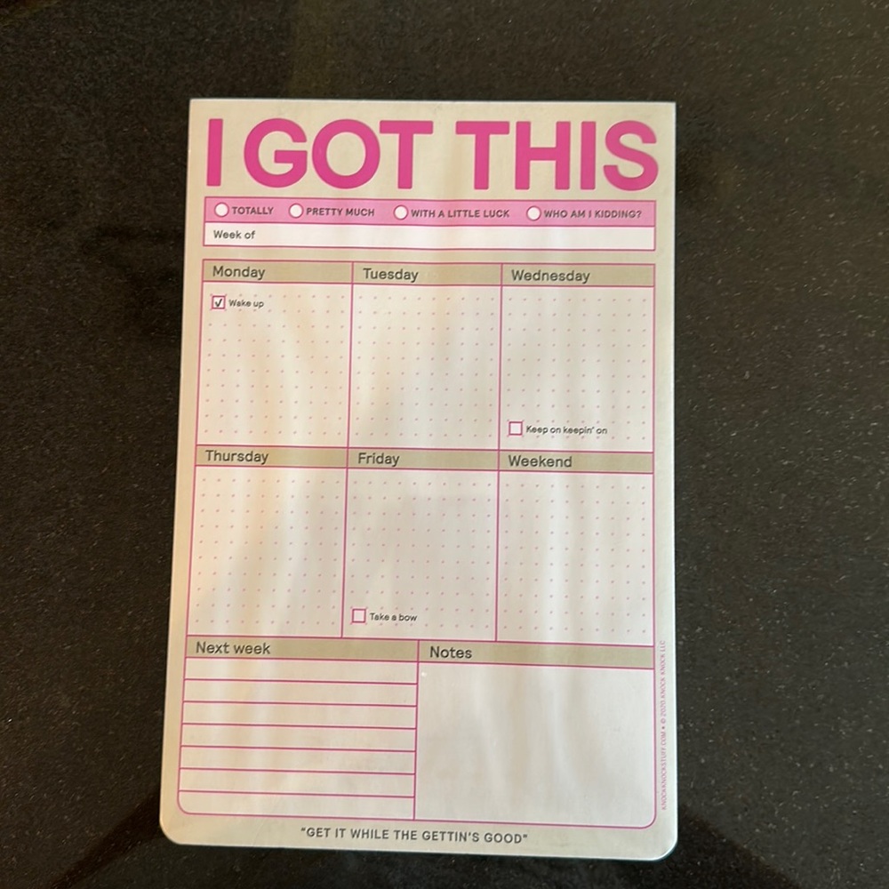 I Got This Weekly Planning Pad